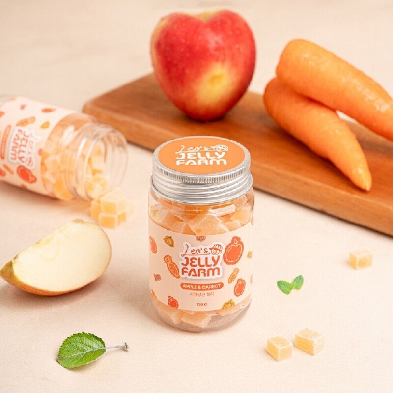 국내산 과채즙이 그대로 젤리에 쏙,인공색소 No, 자연숙성건조, 화학방부제 No 국내산 과채 착즙액 23.7%